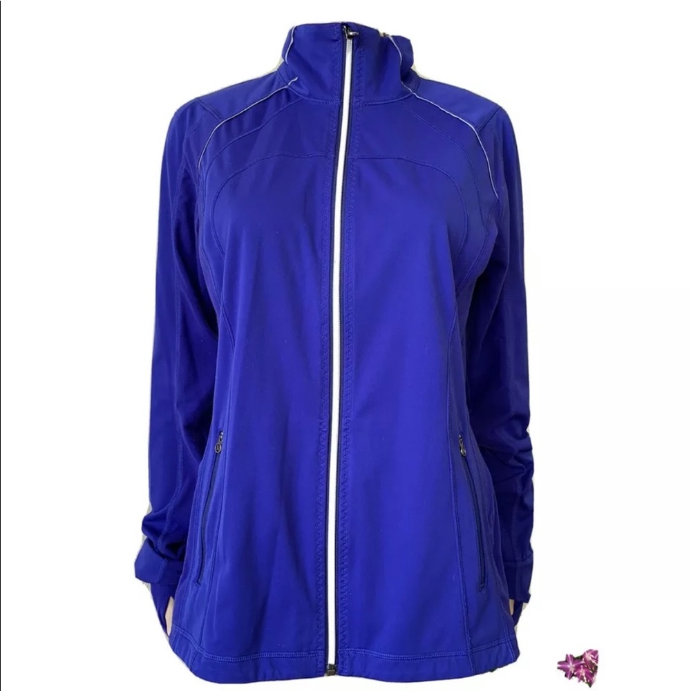 LuluLemon bright blue purple activewear jacket 6